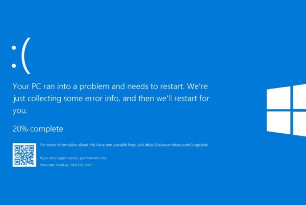 Blue Screen Error on Windows Laptop